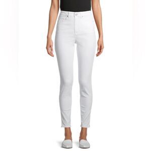 No Boundaries Juniors’ White High Rise Cotton Blend Skinny Jeans Size 7